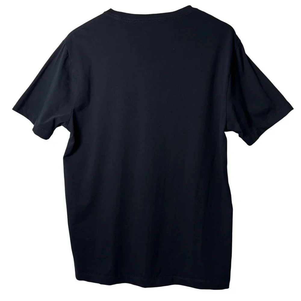 True Religion T-Shirt Mens Large Black Gold Logo Graphic Casual Classic